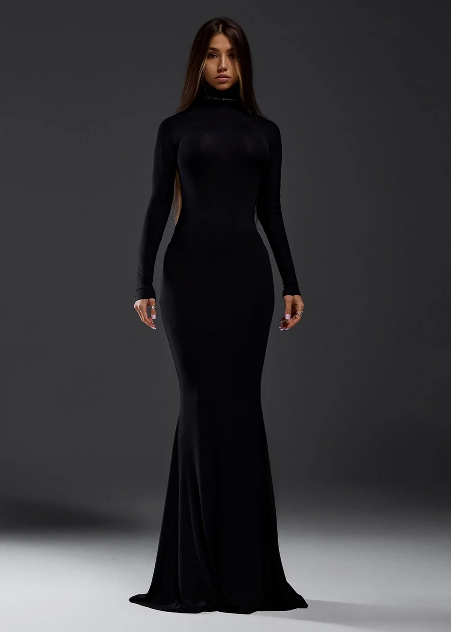 black dress blazer Black Blazer Dress With Long Sleeves