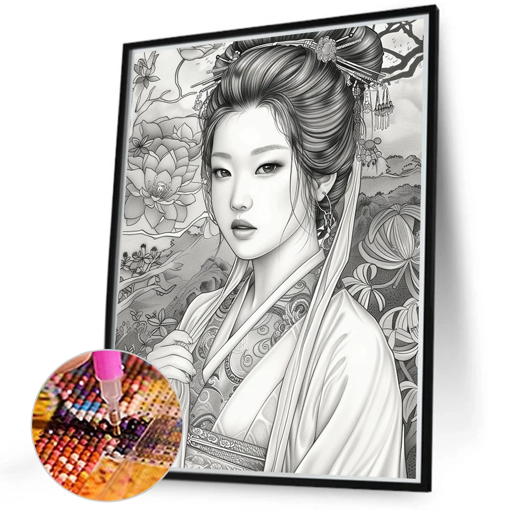 Diamond Painting - Full Round Drill - Ancient Style Beauty(Canvas|40*50cm)