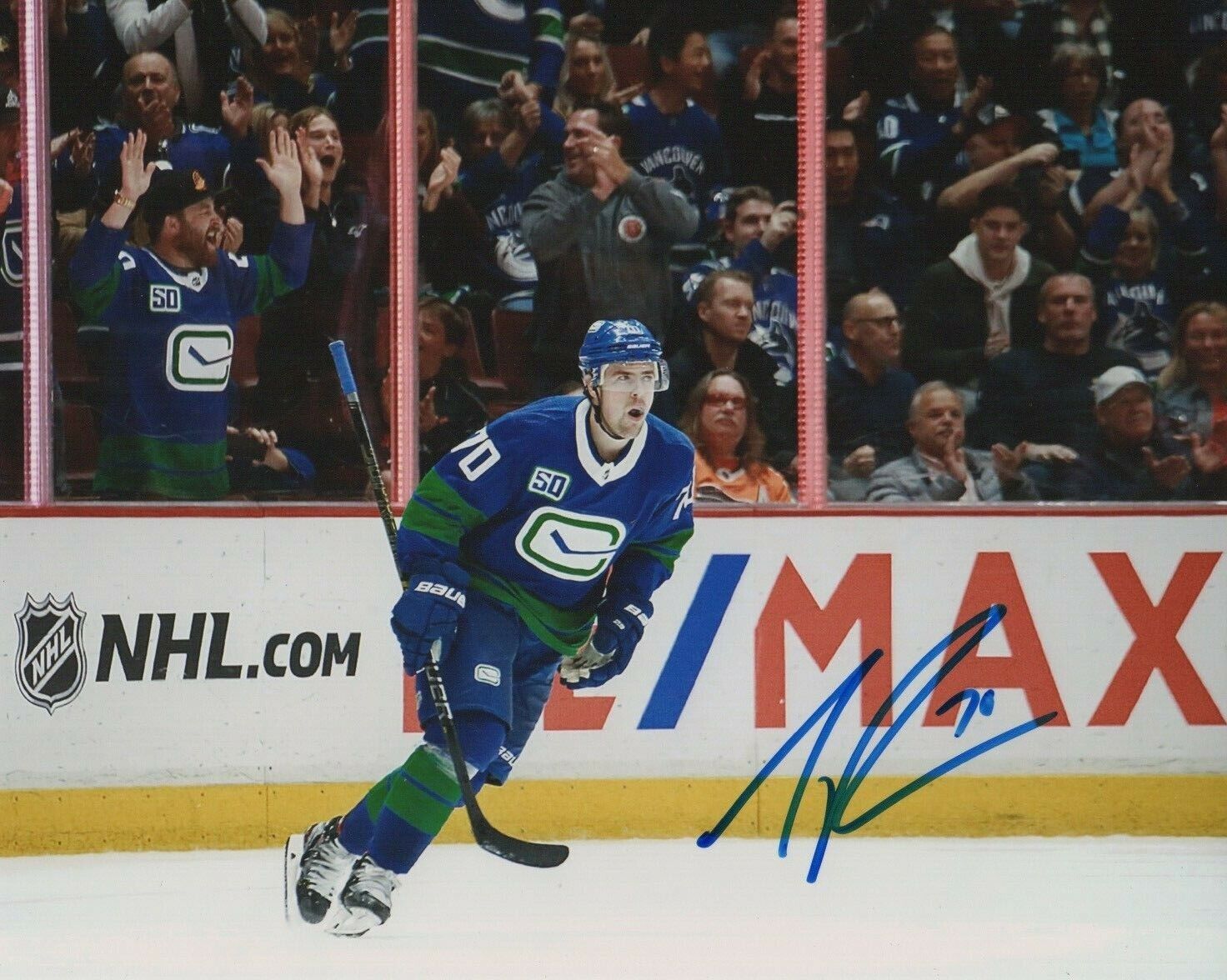 Vancouver Canucks Tanner Pearson Signed Autographed 8x10 NHL Photo Poster painting COA #4