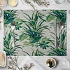  Green Leaves Pattern Western Pad 42x32cm Cotton Linen Placemat Insulation Dining Table Mat Bowls Coasters Kitchen Accessories 