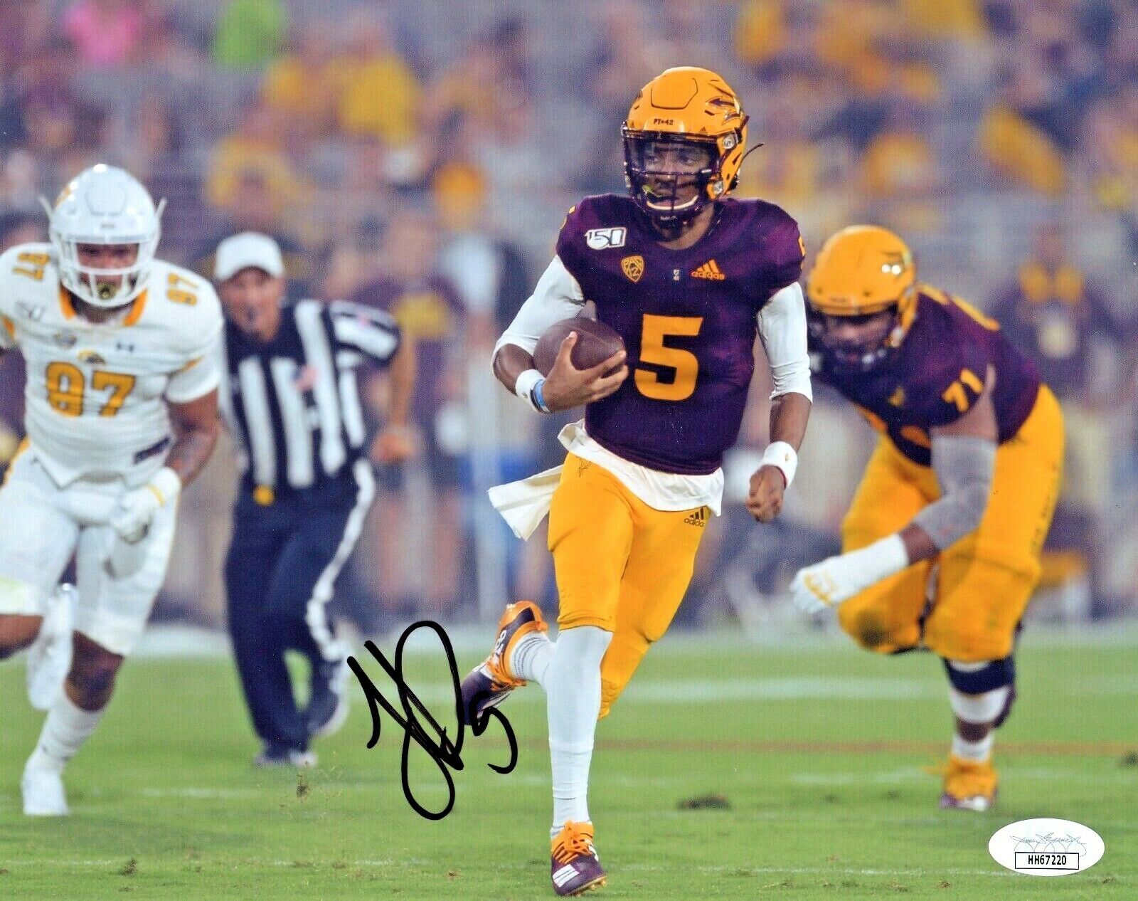 JAYDEN DANIELS HAND SIGNED AUTOGRAPHED 8X10 FOOTBALL Photo Poster painting WITH JSA COA 1 RARE