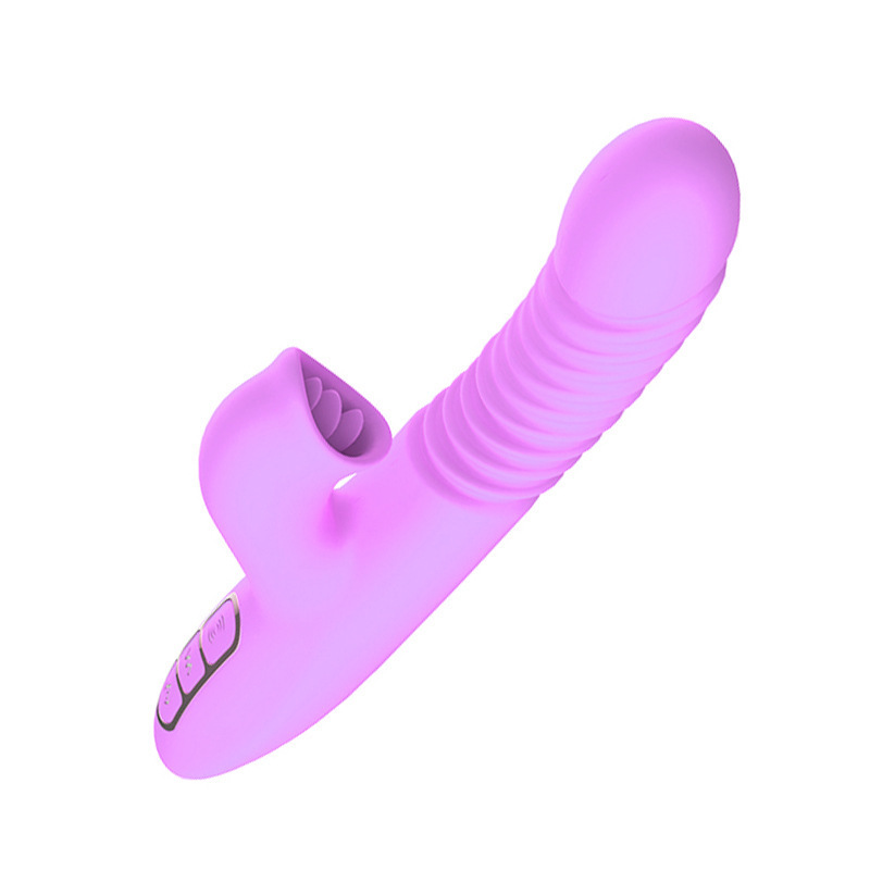 Subscriber Exclusive &mdash; Rabbit Whirlwind Vibration Stick Honey Tongue Lick Fully Automatic Telescopic Female Sex Toys By Rose Toy