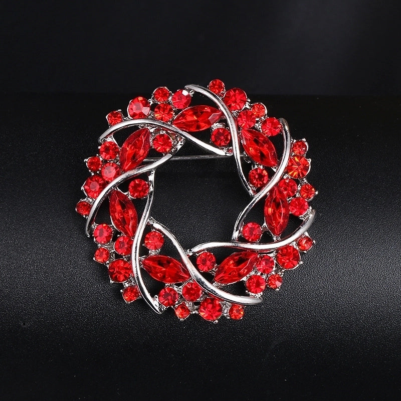 Korean Style Pin Flower Alloy Plating Rhinestones Women’S Brooches