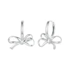 Simple Bow Ear Buckles 925 Sterling Silver 