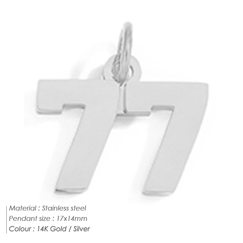 1 Piece 14*17mm 8 * 14mm 304 Stainless Steel 14K Gold Plated Number Pendant Jewelry Accessories