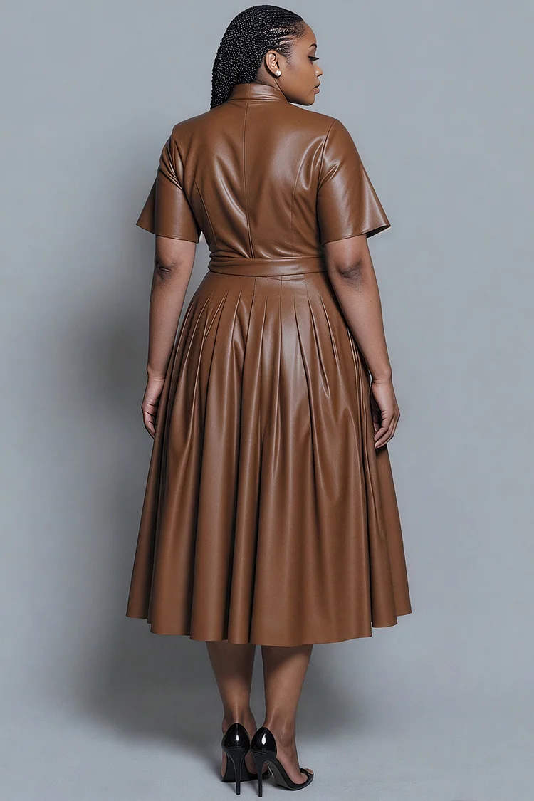 brown plus size work dress The brown dress  oh my days Im in LOVE! @boohoo coming through again  with so many nice bits right now  AD, Ill link to everything in stories  and you can get extra discount with code