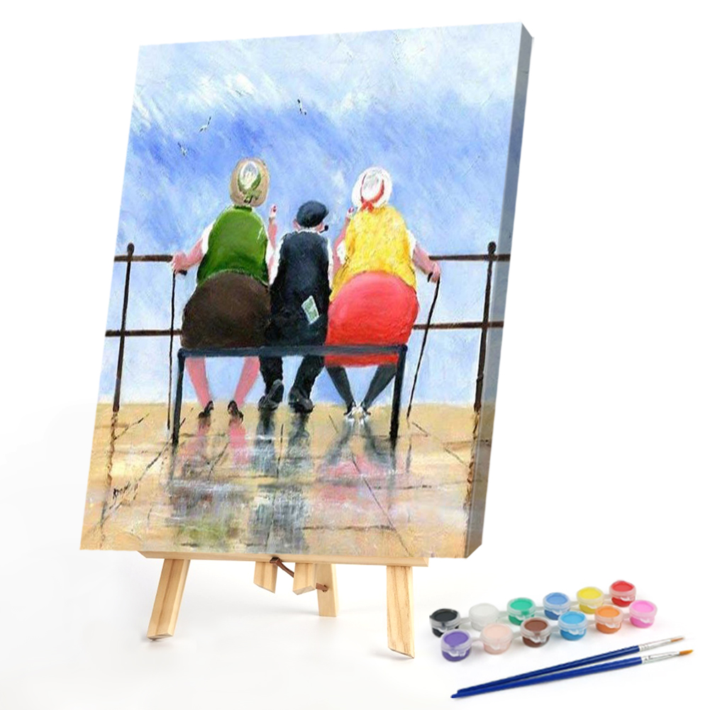 

40*50CM - Paint By Numbers - Old Ladies, 501 Original