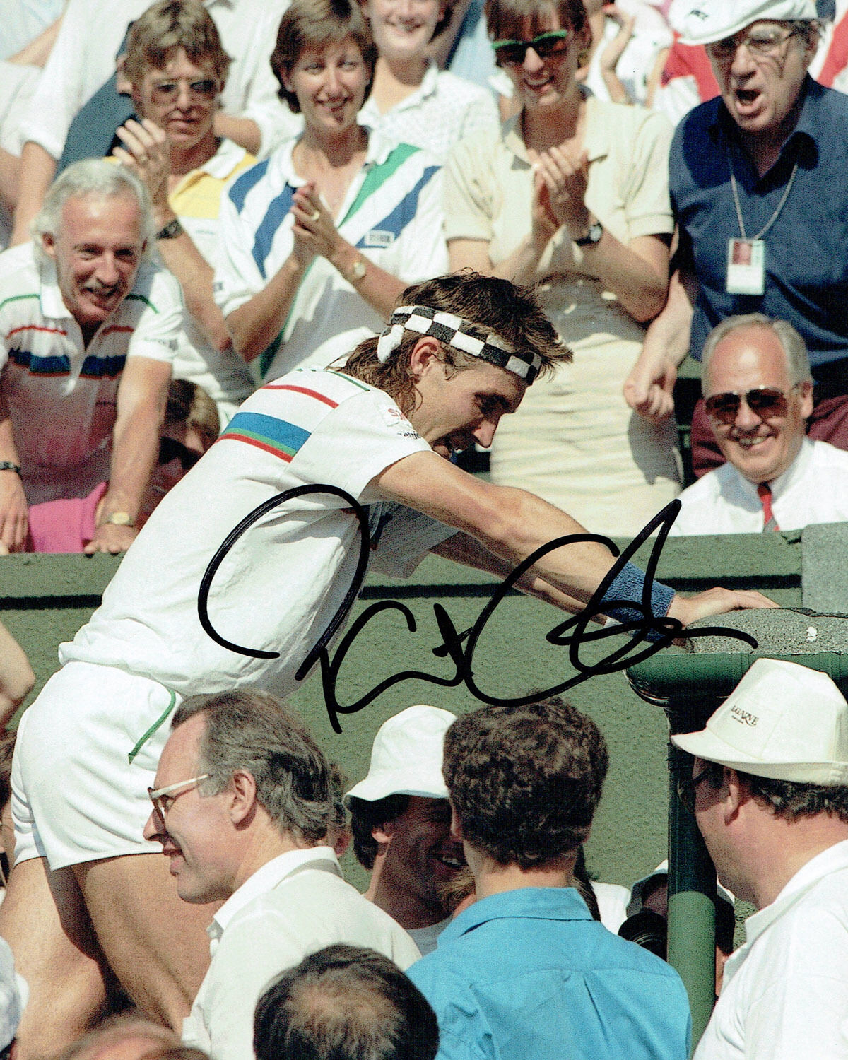 Pat CASH SIGNED Austrailian Tennis Autograph Photo Poster painting AFTAL COA Wimbledon Champion