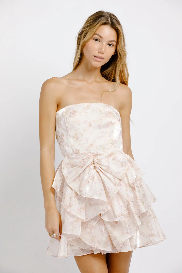 Celeste Sheen Floral Tiered Ruffle Mini Dress