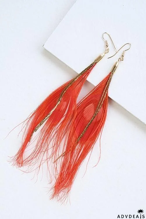 Peacock Feather Earring