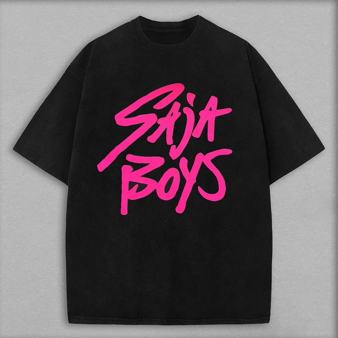 Saja Boys Printed Oversized Unisex T-shirts