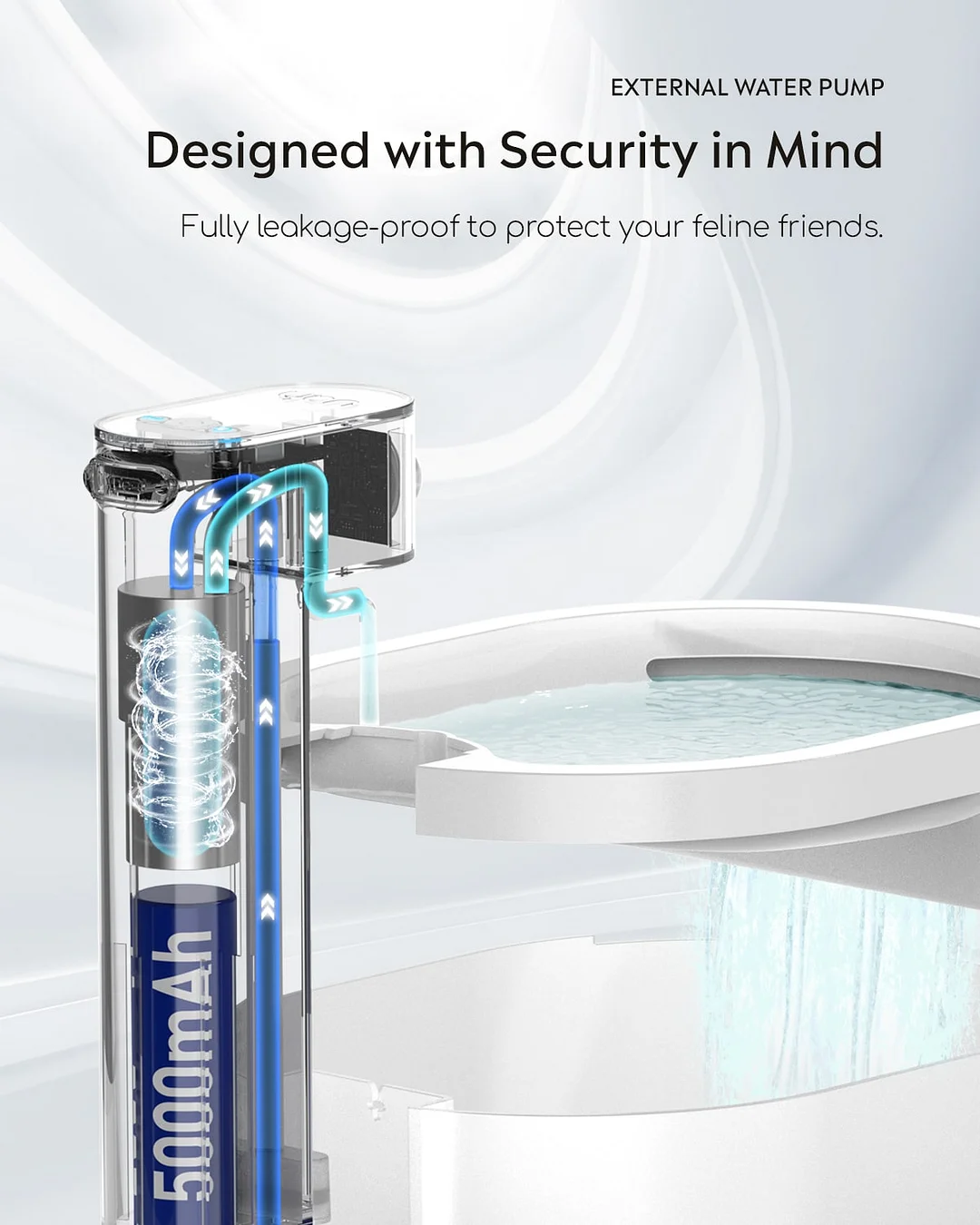 Uah Pet ZERO Wireless Cat Water Fountain