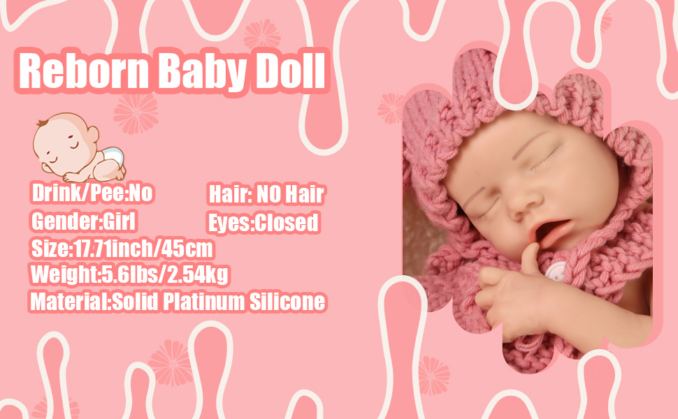 18inch Reborn doll GIrl information