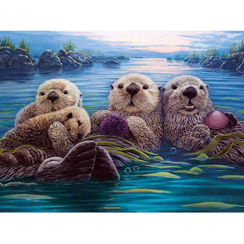 Full Round Diamond Painting - Otter(30*40cm)