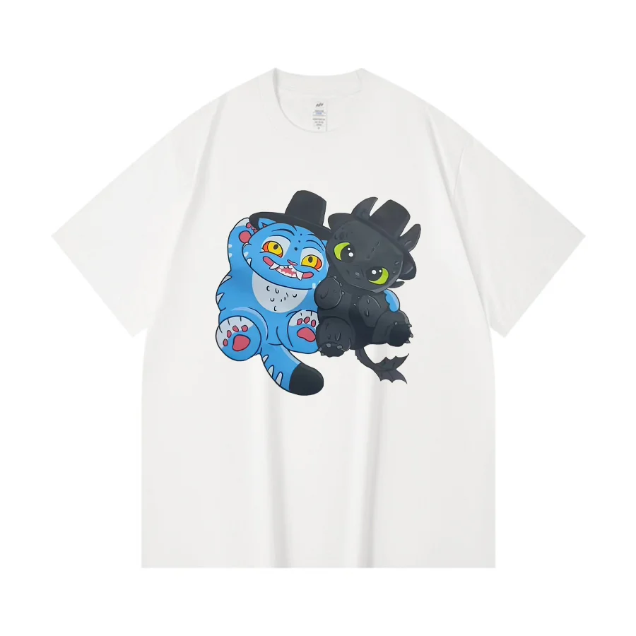 Demon Hunters And Toothless Printed Oversized Unisex T-shirts