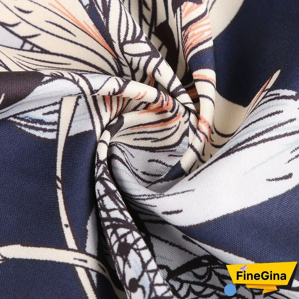 Light New V-neck Elegant Short-sleeved Printed Dress