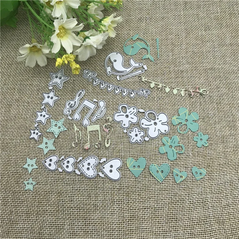 6pcs/pack Metal Cutting Dies Stencils Die Cut for DIY Scrapbooking Album Paper Card Embossing