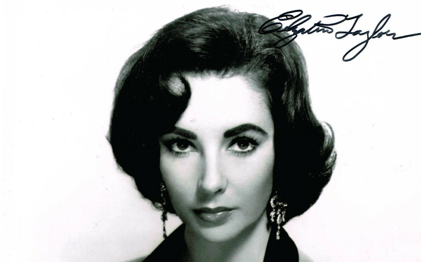 ELIZABETH TAYLOR Signed Photo Poster paintinggraph - Gorgeous Film Star Actress - Preprint