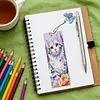 3Pcs DIY Pearl Painting Cat Bookmark with Butterfly Pendant Home Office Supplies Gift for Book Lovers