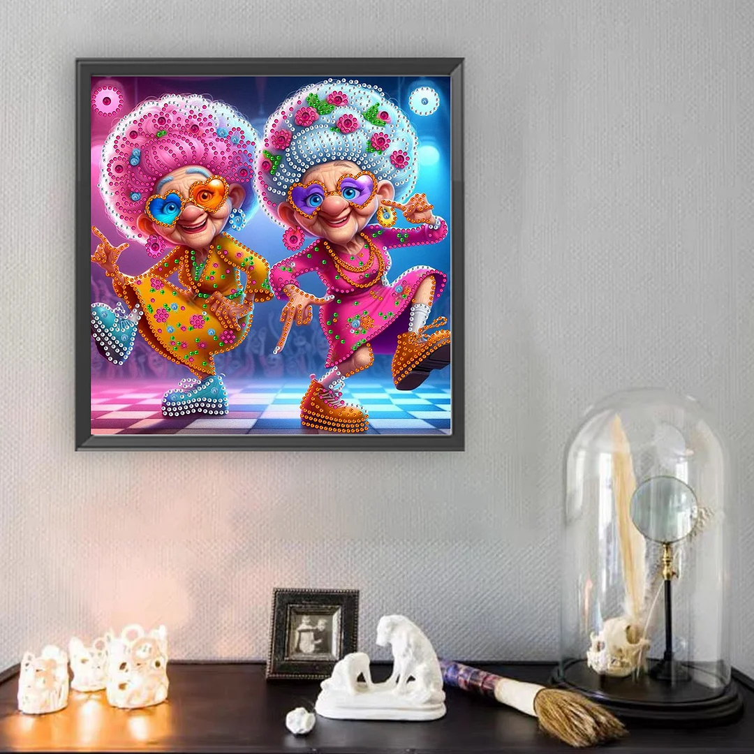 Grandma - Diamond Painting - Partial Special Shaped Drill(Canvas|30*30cm)