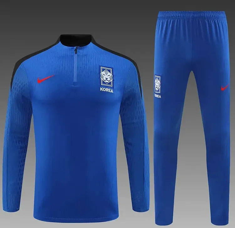 24-25 Korean blue training suit half-length suit