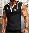 Men's Hooded Muscular Sleeveless Casual Shirt