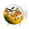 DIY Cloisonne Enamel Painting Kit for Adults Beginners Gift Home Decor Filigree Enamel Art Making Set with Bracket 30x30cm