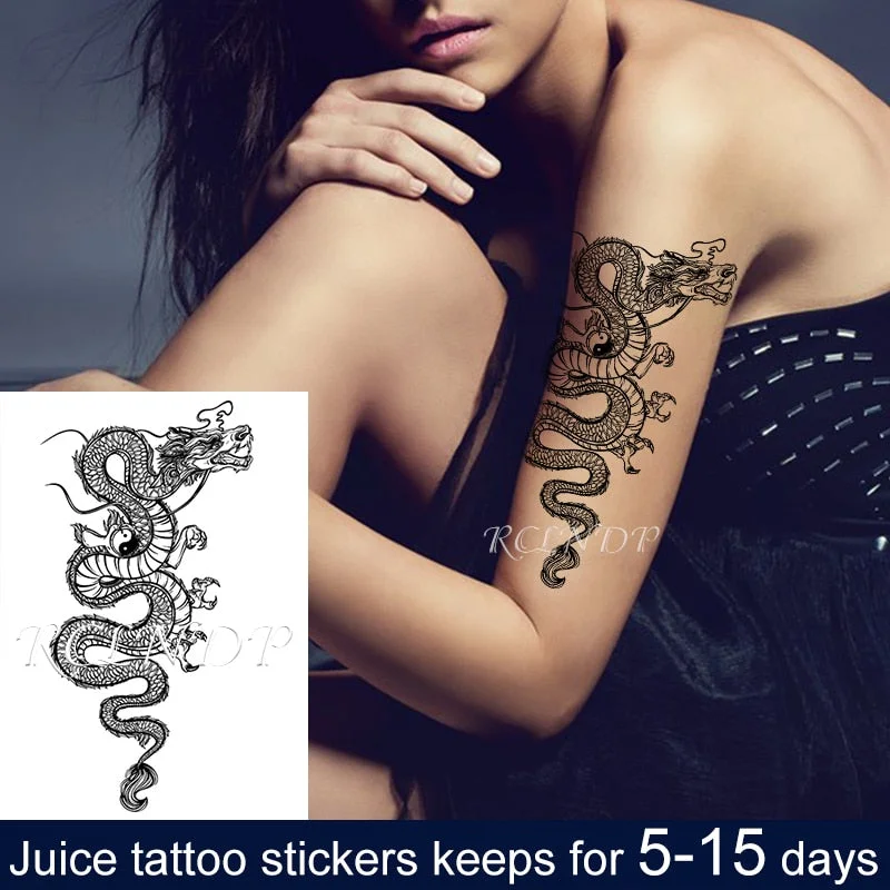 Waterproof Temporary Juice ink Sticker Egyptian Ancient Greek Mythology Cleopatra Fruit Gel Long lasting Tattoo for men women
