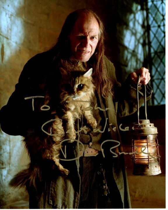 DAVID BRADLEY Autographed Signed HARRY POTTER ARGUS FILCH Photo Poster paintinggraph - To John