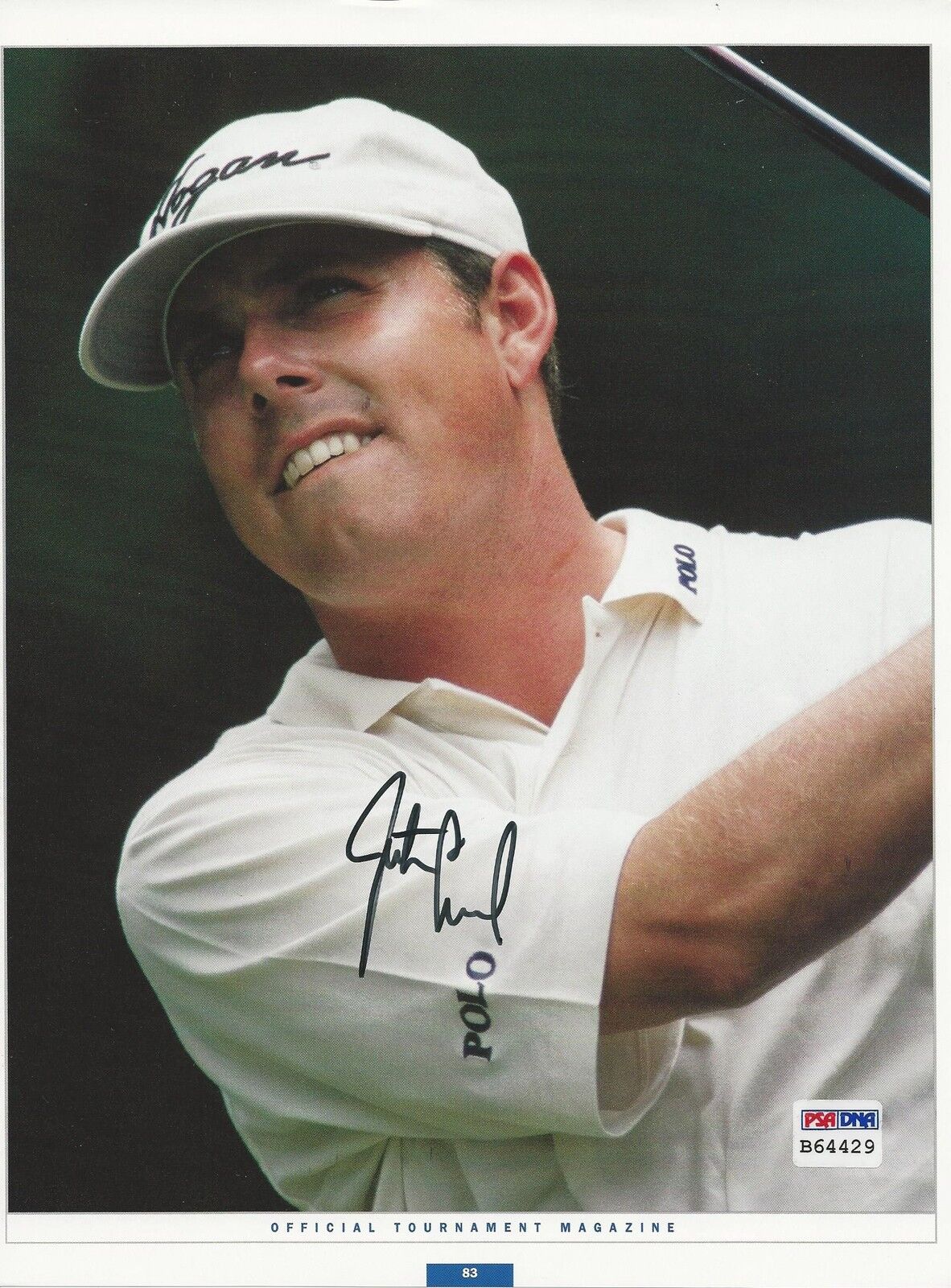 Justin Leonard Signed 8x10 Photo Poster painting *PGA Golf PSA B64429