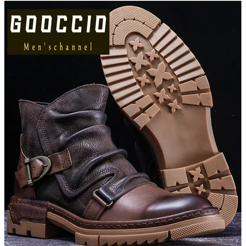 Retro British-Style Cowhide Chelsea Boots For Men BD-Series  