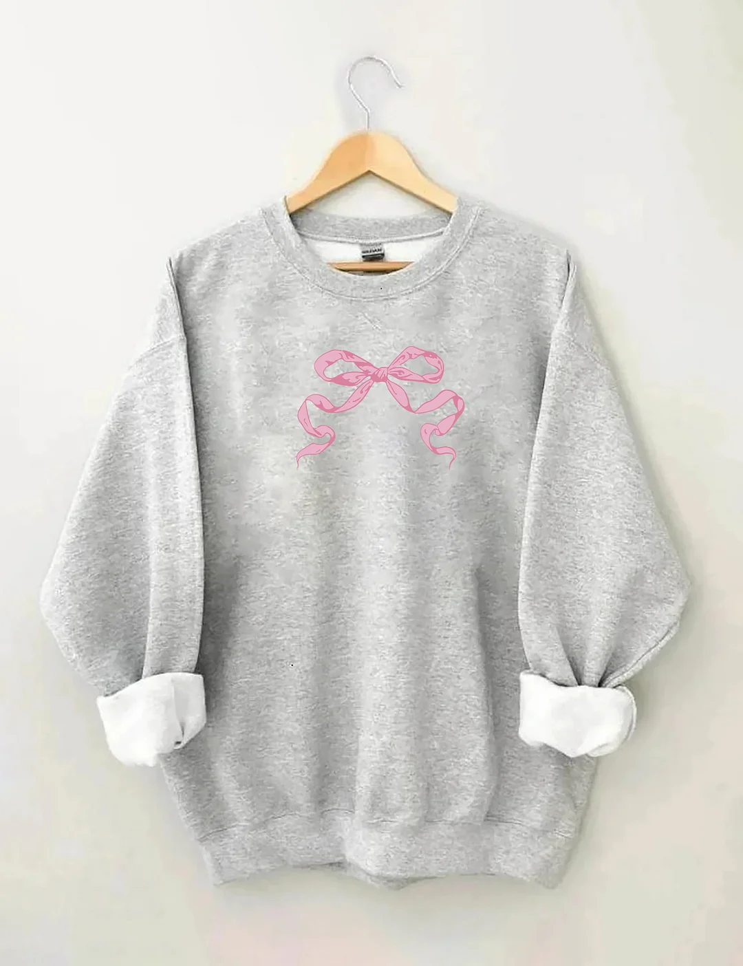 Coquette Pink Bow Y2K Sweatshirt