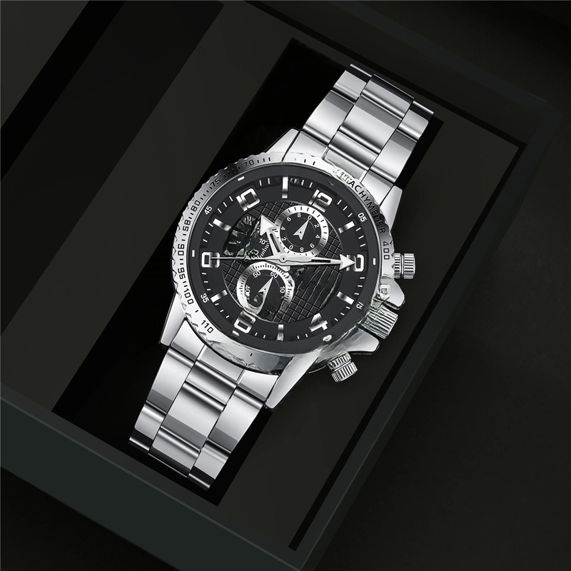 Casual Letter Single Folding Buckle Quartz Men’s Watches