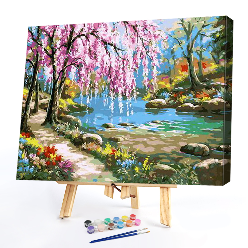 

40x50cm - Paint By Numbers Countryside River, 501 Original