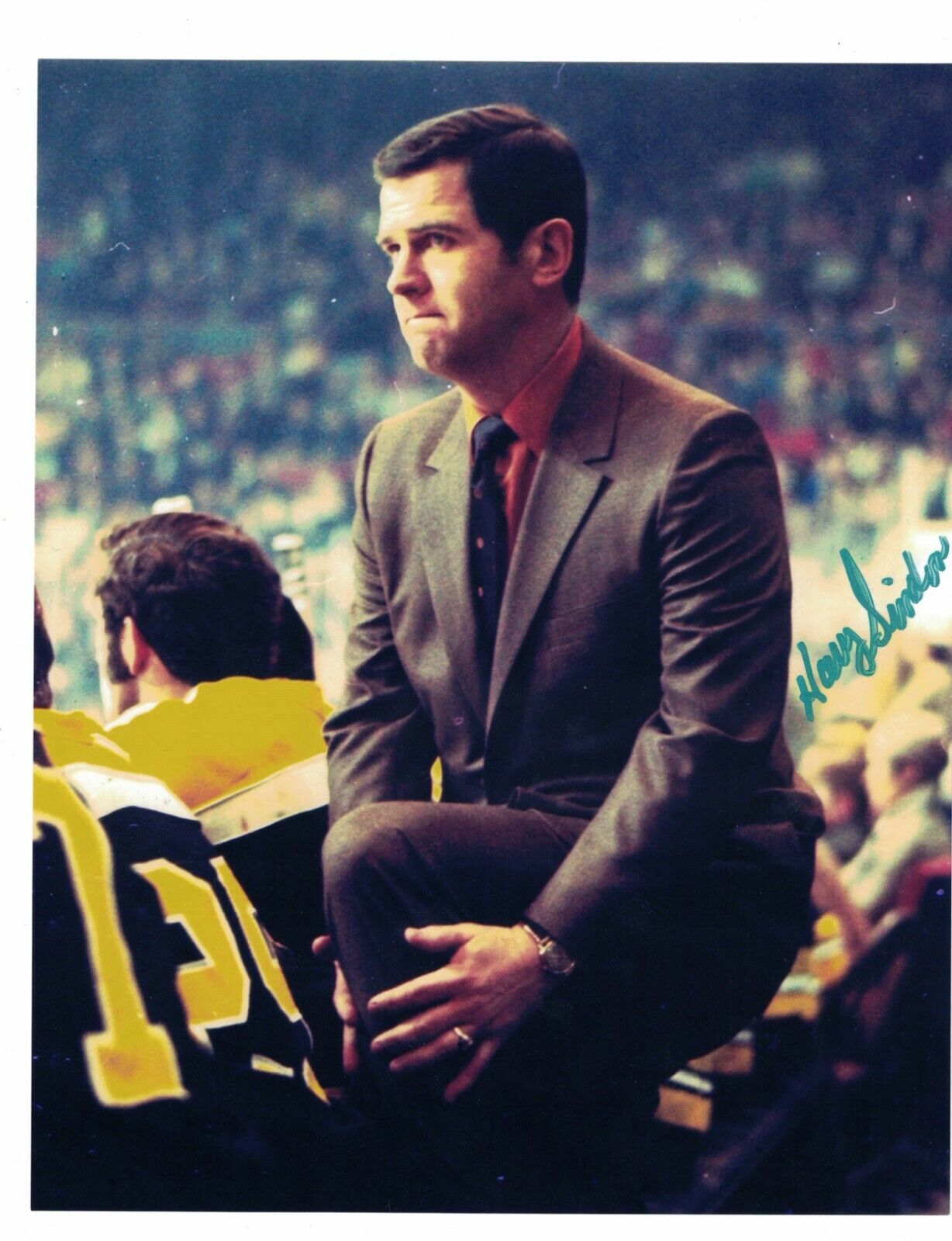 Harry Sinden Boston Bruins Signed 8 x 10