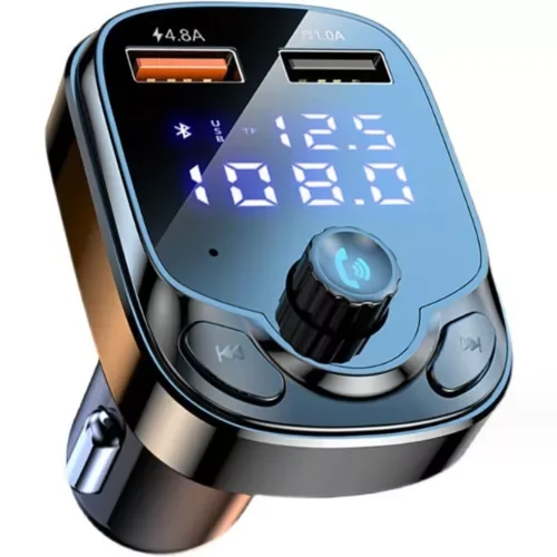 Dronehint 1Pc Auto Car Parts QC3.0 Type-C Bluetooth 5.0 FM Transmitter 2 USB Fast Charger (For: Mini) Parts