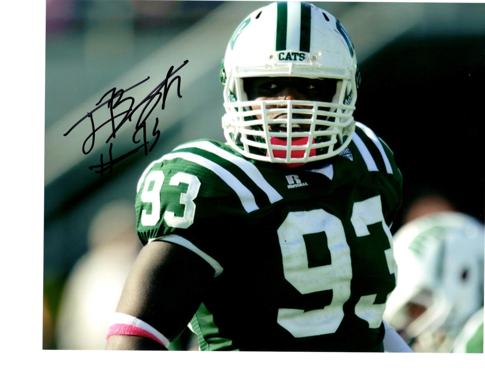 Tarell Basham Ohio Bobcats signed autographed 8x10 football Photo Poster painting 2017 Draft b