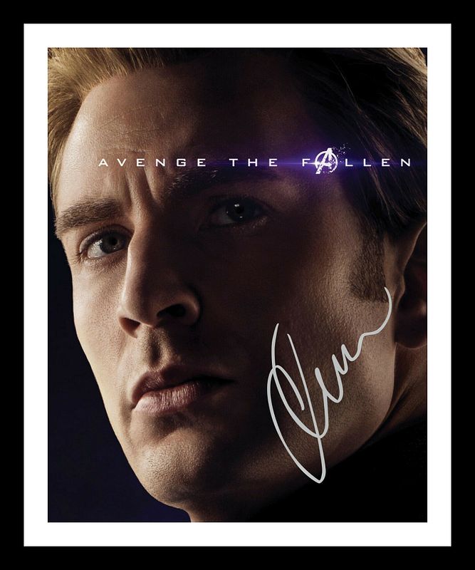 Chris Evans - Captain America - The Avengers Autograph Signed & Framed Photo Poster painting 1