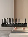 Kitchen Pots Pans Organizer with 8 Adjustable Dividers Sliding Dish Drying Shelf