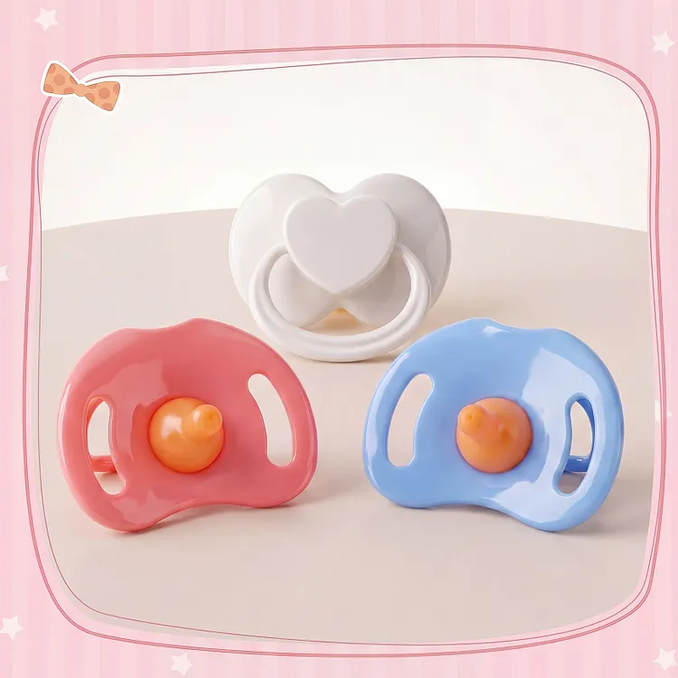 Silicone Baby Doll Pacifier Set &ndash; Magnetic Reborn Doll Pacifiers for Silicone Baby Dolls