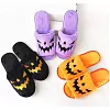 Chaussons d'Halloween Visage de Citrouille