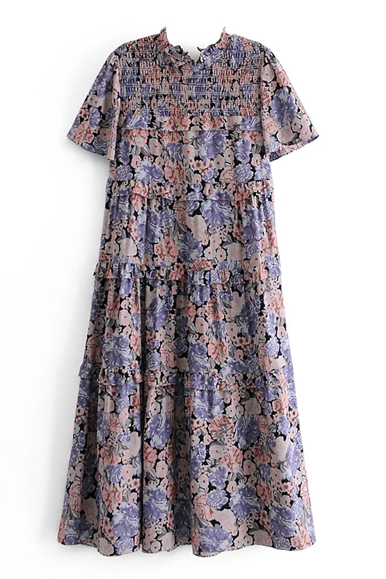 Luditu Midi Dress,  Purple Starflower