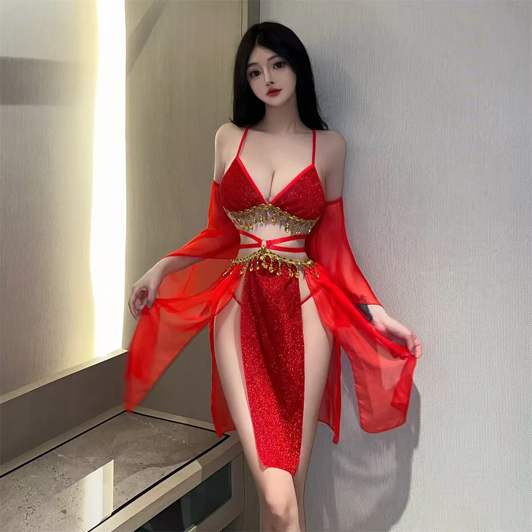 Brownm New Chinese Style Of Ancient Style Exotic Dunhuang Flying Sky Dance Clothing Lingerie Free From Sexy Hanfu