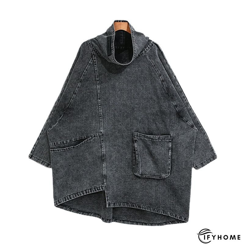 Casual Pockets Long Sleeve Denim Weaving Dress | IFYHOME