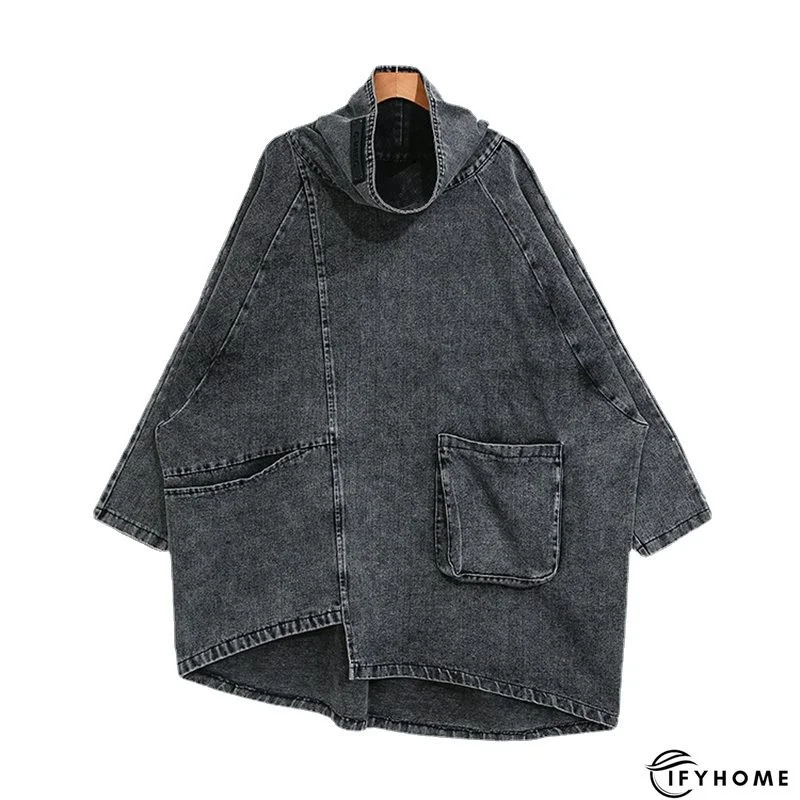 Casual Pockets Long Sleeve Denim Weaving Dress | IFYHOME