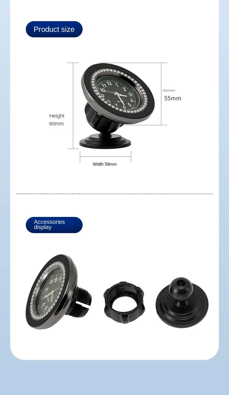 Car quartz watch magnetic navigation bracket