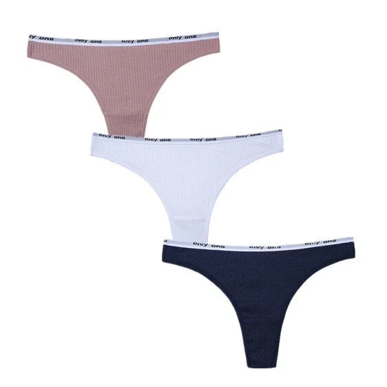 3Pcs/Lot Cotton Thong Panties Sexy G-string Briefs Lace Thongs Women Underwear Panties for Female Girls Ladies Pantys Underpants