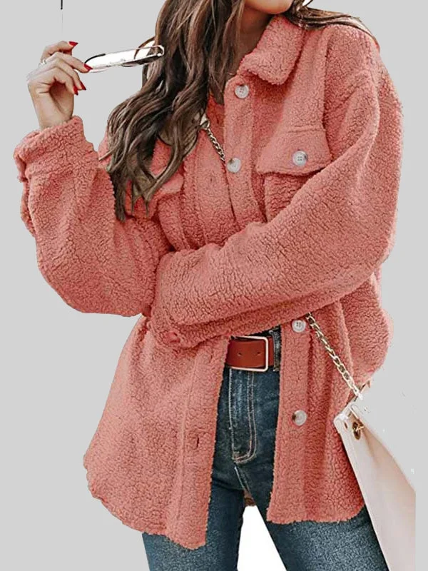 Women plus size clothing Women's Stitching Solid Color V-neck Long Sleeve Long Cardigan Sweater Coat-Nordswear