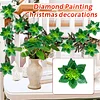 8Pcs 3D Green Artificial Flowers DIY Desktop Diamond Art Kit