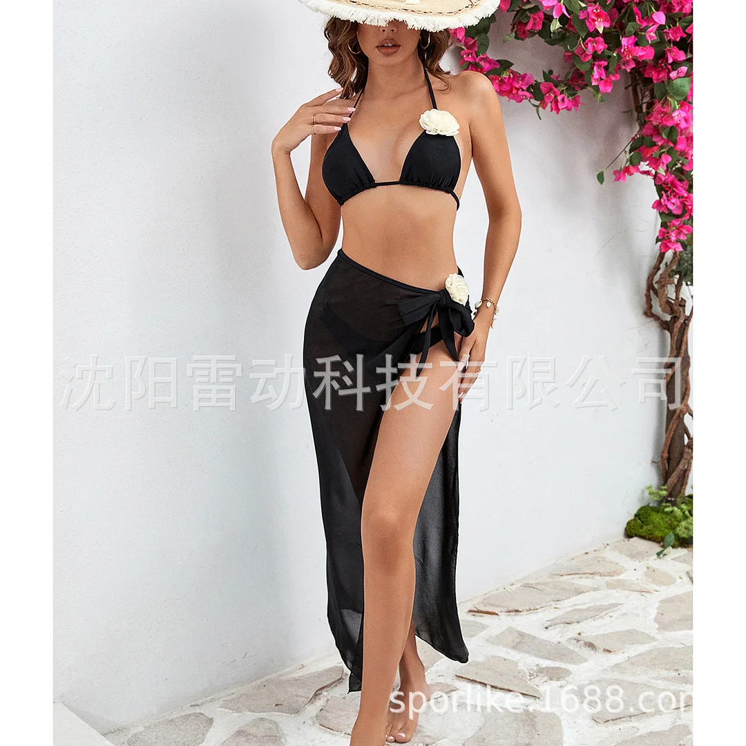 Churchf Three-Point Mini Bikini Low-Waist Sexy Strap Split Swimsuit Women 2025 New Bikini